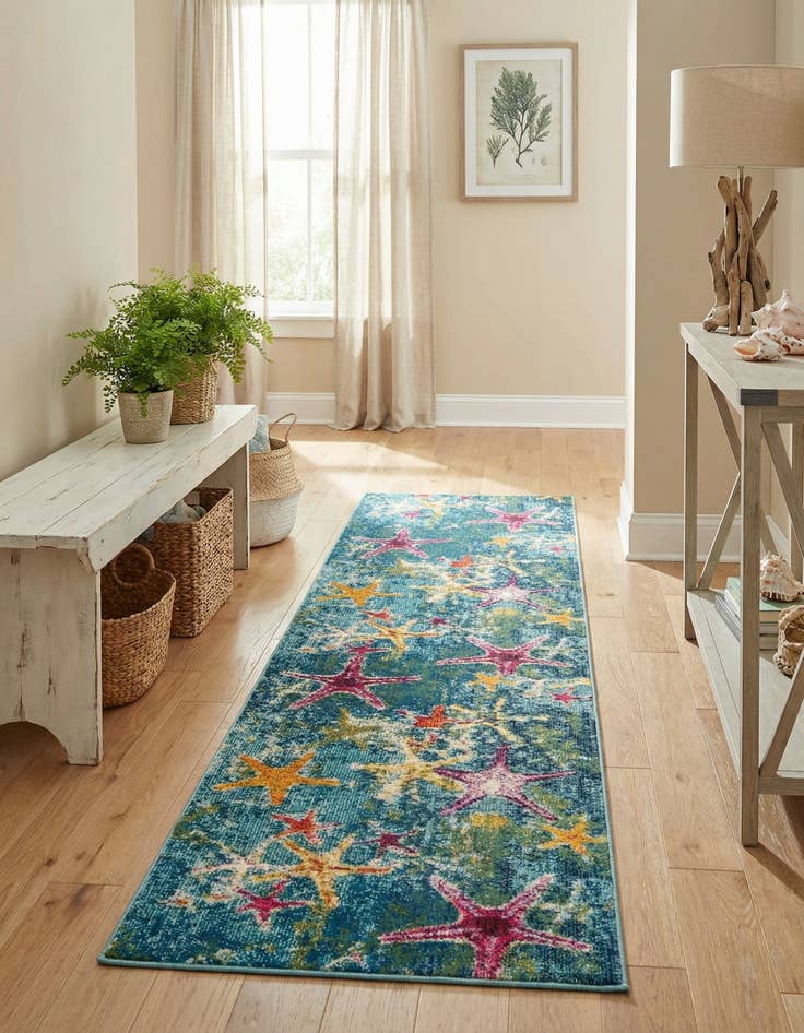 Detail image of 2' 7 x 10' Washable Amalfi Runner Rug
