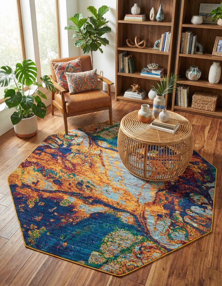 Detail image of 7' 10 x 7' 10 Calypso Octagon Rug