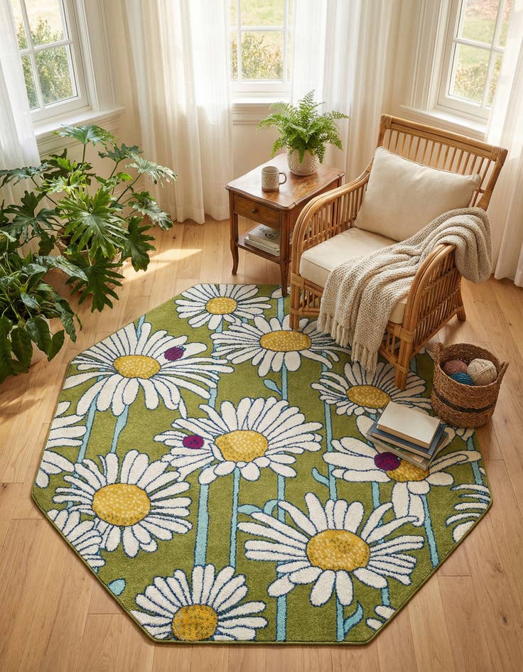 Detail image of 7' x 7' Bloom Octagon Rug