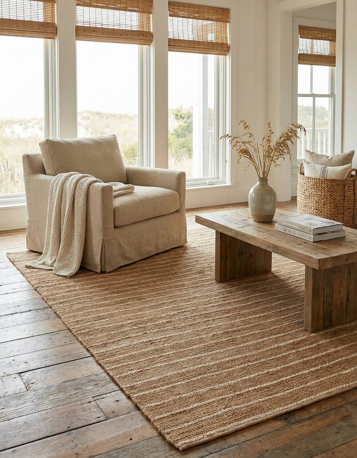 Detail image of 7' 10 x 10' Hand Braided Laurel Handwoven Jute Rug