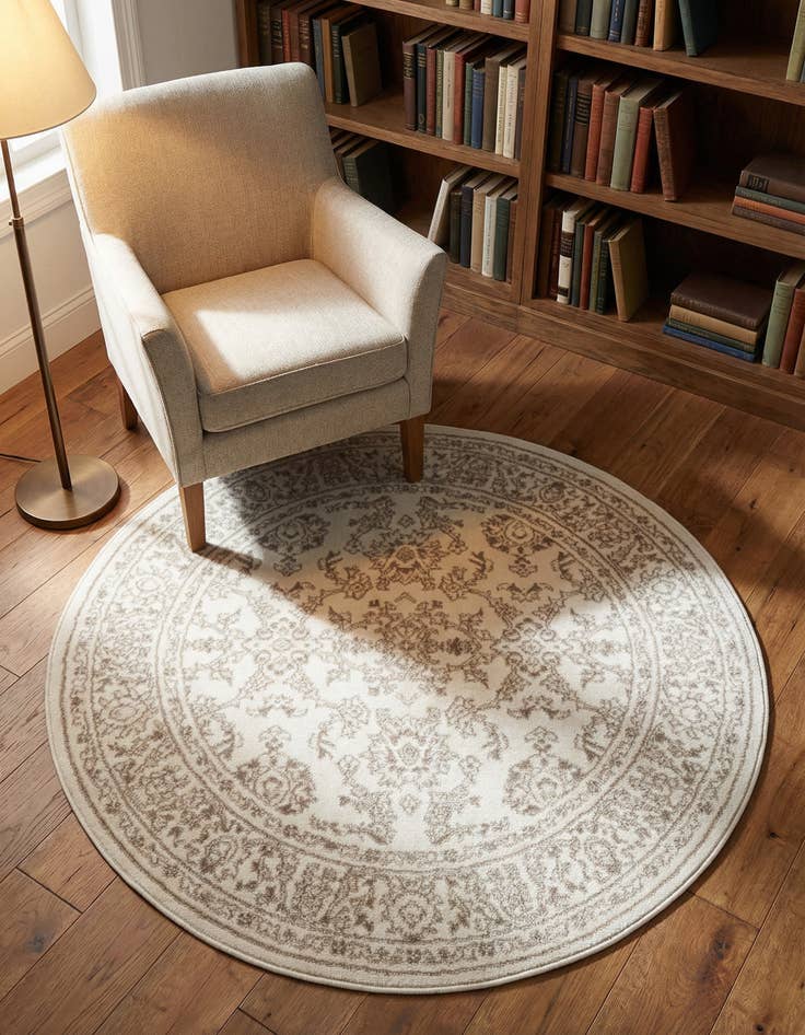 Detail image of 4' 1 x 4' 1 Charlotte Round Rug