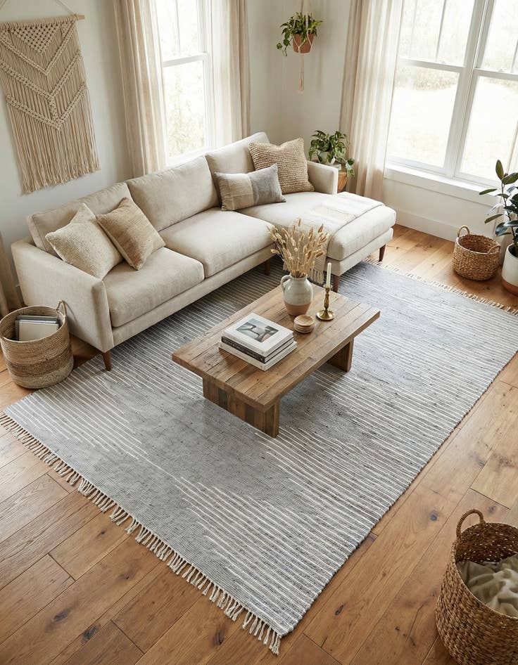 Detail image of 9' x 12' Chindi Cotton Rug