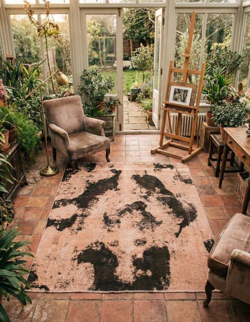 5' 7 x 6' 6 Hand Knotted Ultra Vintage Persian Wool Square Rug