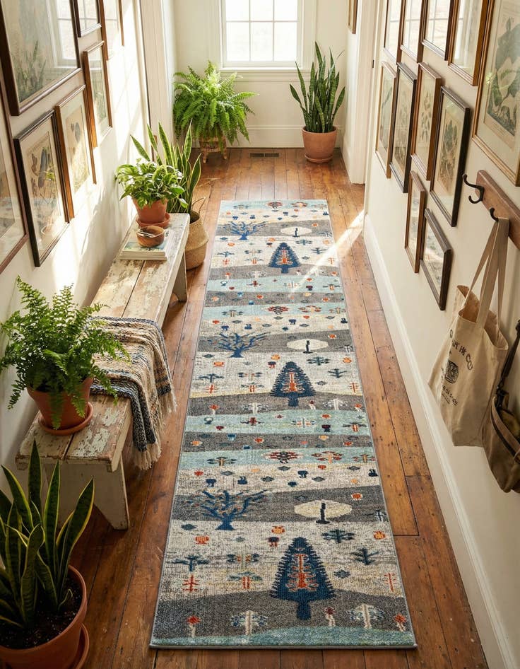 Detail image of 2' 7 x 12' Washable Vivid Runner Rug