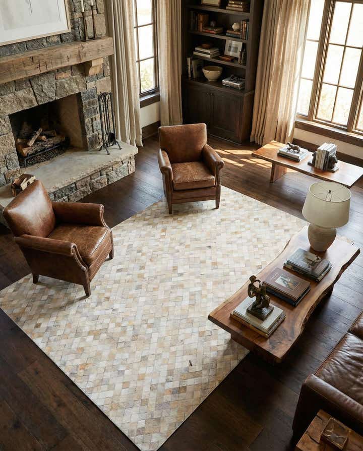6' x 8' 11 Cowhide Stocks Rug