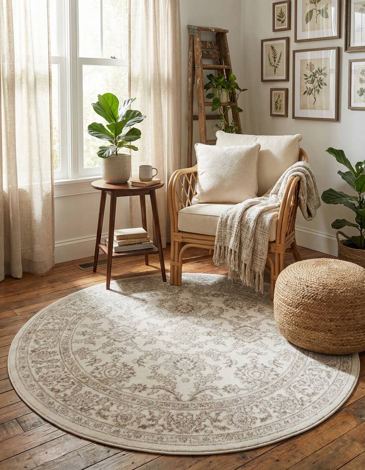 Detail image of 5' 3 x 5' 3 Charlotte Round Rug