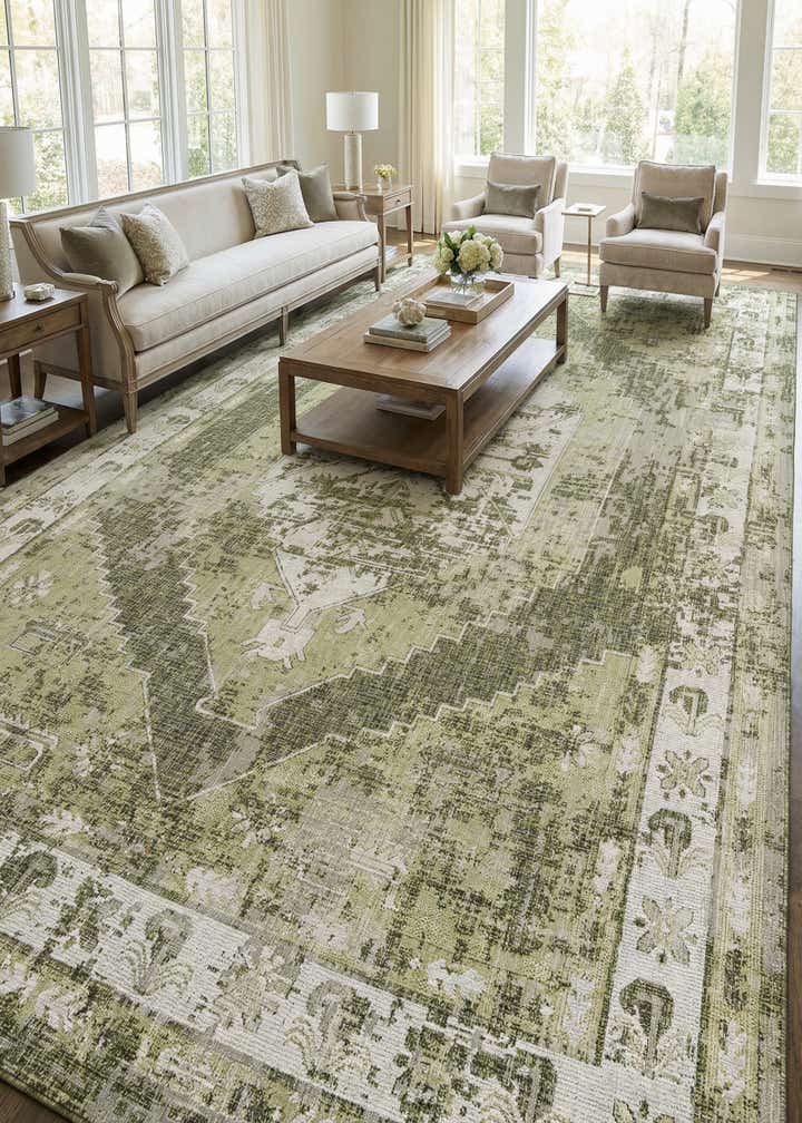 10' x 14' Easy-Clean Traditional Indoor / Outdoor Rug