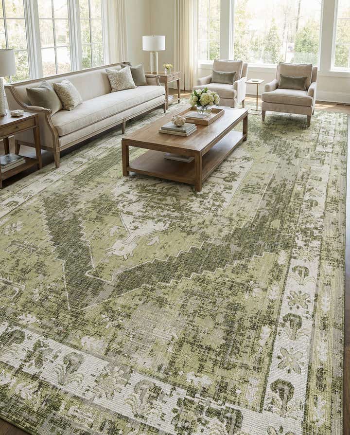 10' x 14' Easy-Clean Traditional Indoor / Outdoor Rug