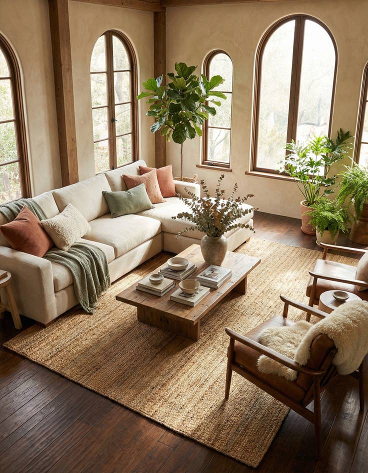 Detail image of 8' x 10' Handmade Braided Jute Rug