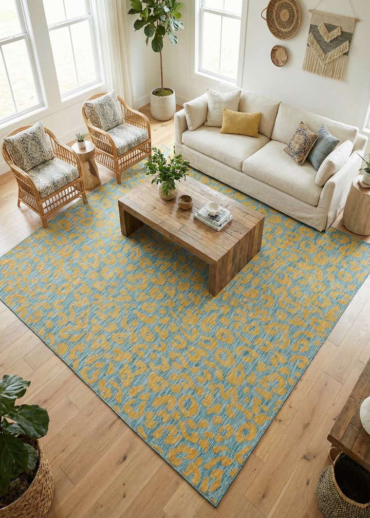 10' x 10' Easy-Clean Safari Indoor / Outdoor Square Rug