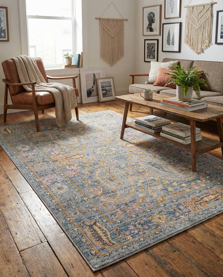 Detail image of 4' x 6' Aqua Rug