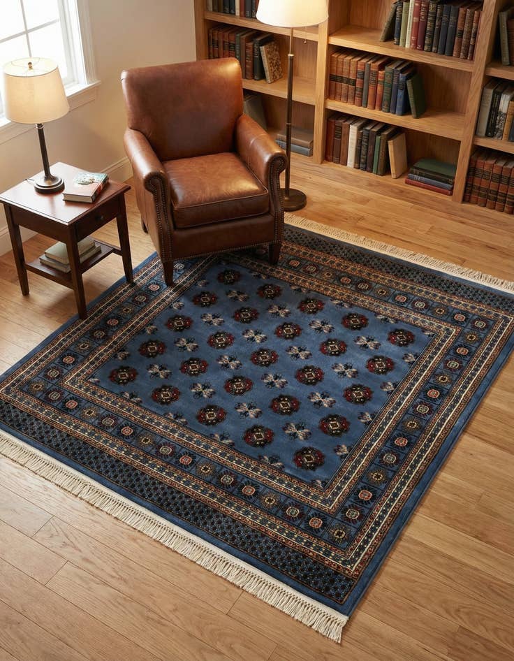 Detail image of 6' x 6' Bokhara Square Rug