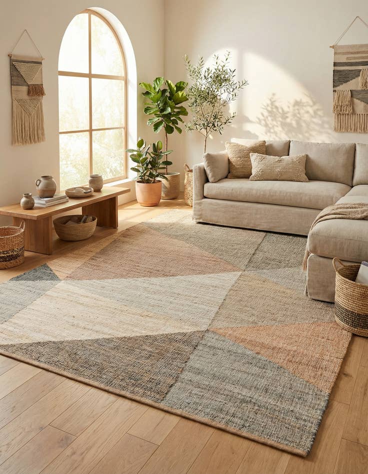 Detail image of 9' x 12'  Hand Woven Kilim Jute Rug