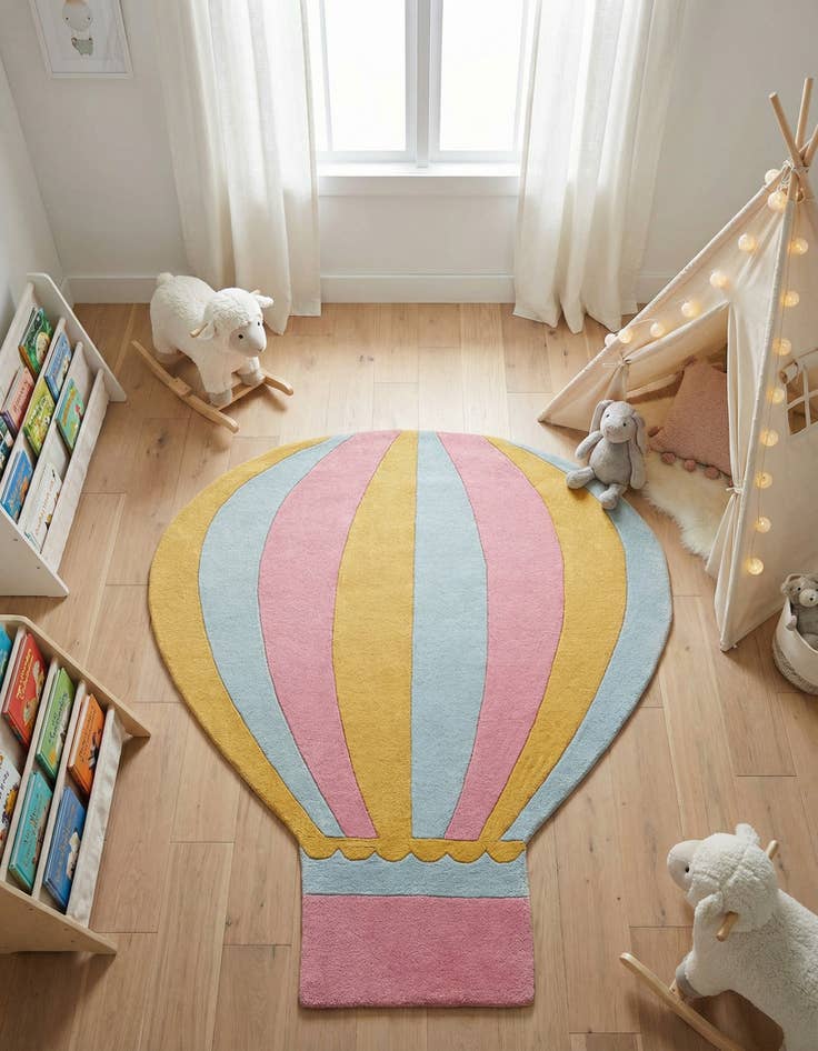 Detail image of 6' 1 x 6' 5 Playtime Kids Wool Freeform Rug