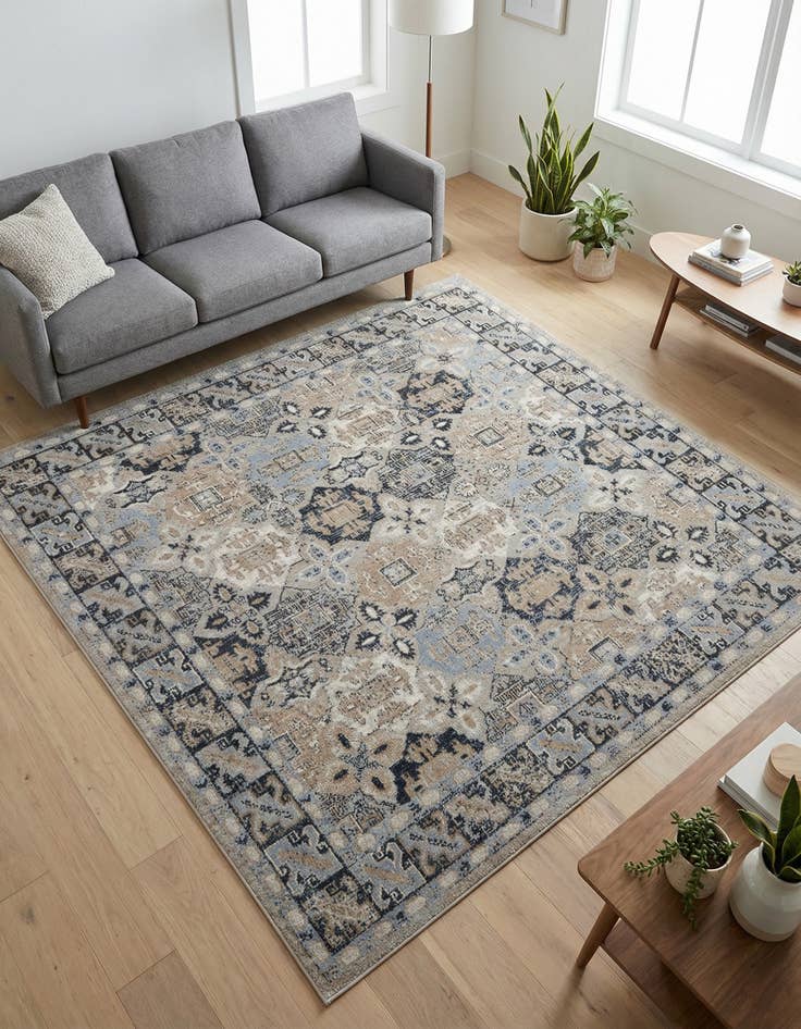 Detail image of 7' 10 x 7' 10 Kamala Washable Square Rug