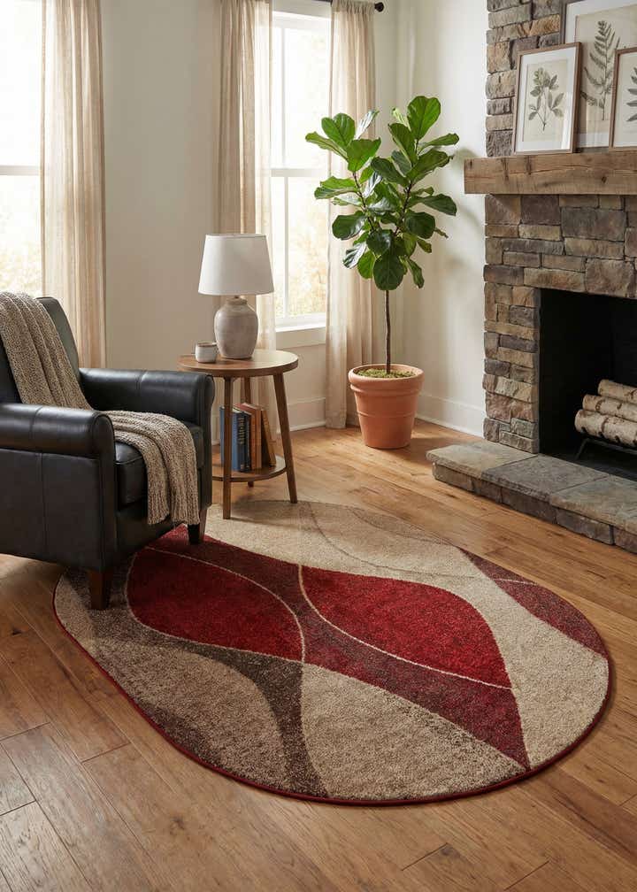 5' 3 x 8' Equinox Oval Rug