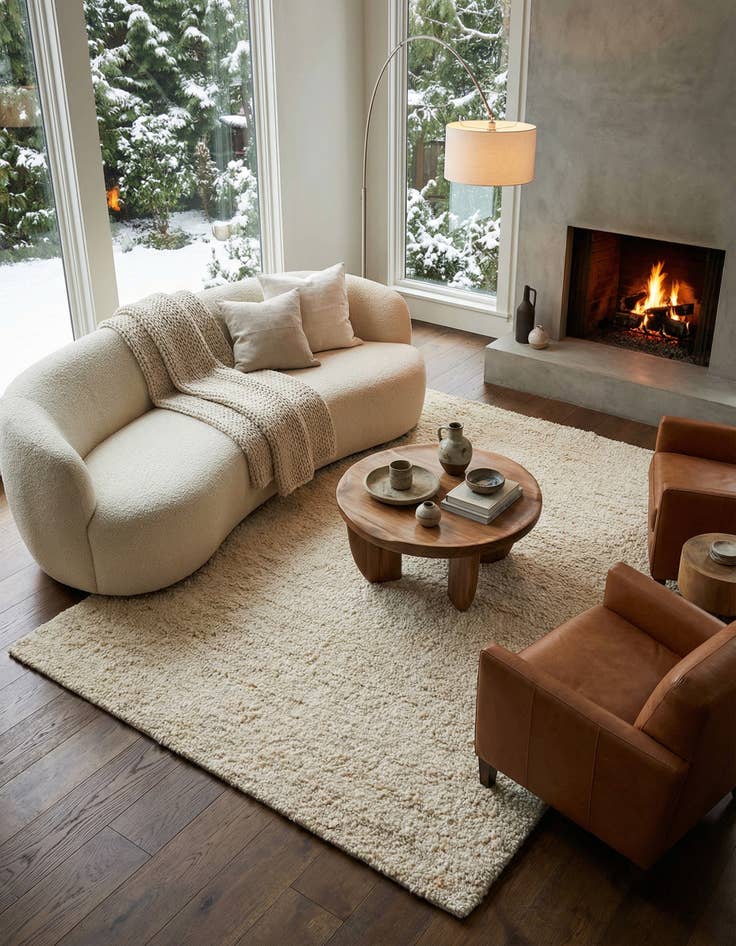 Detail image of 7' 10 x 10'  Hand Woven Haka Deluxe Shag Rug