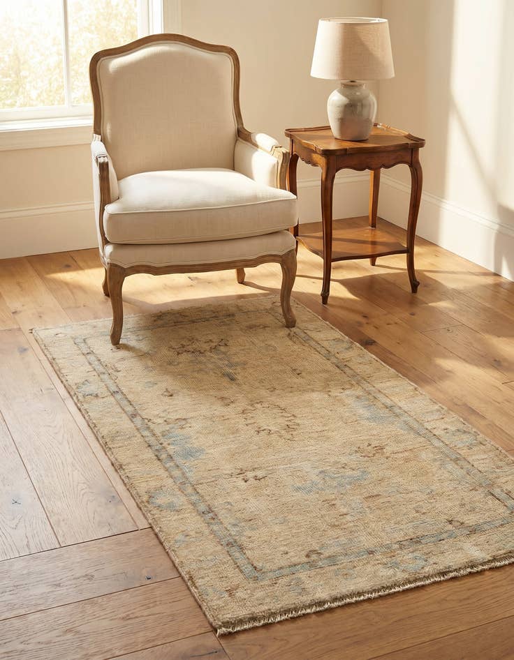 Detail image of 3' x 5' 2 Hand Knotted Oushak Wool Rug