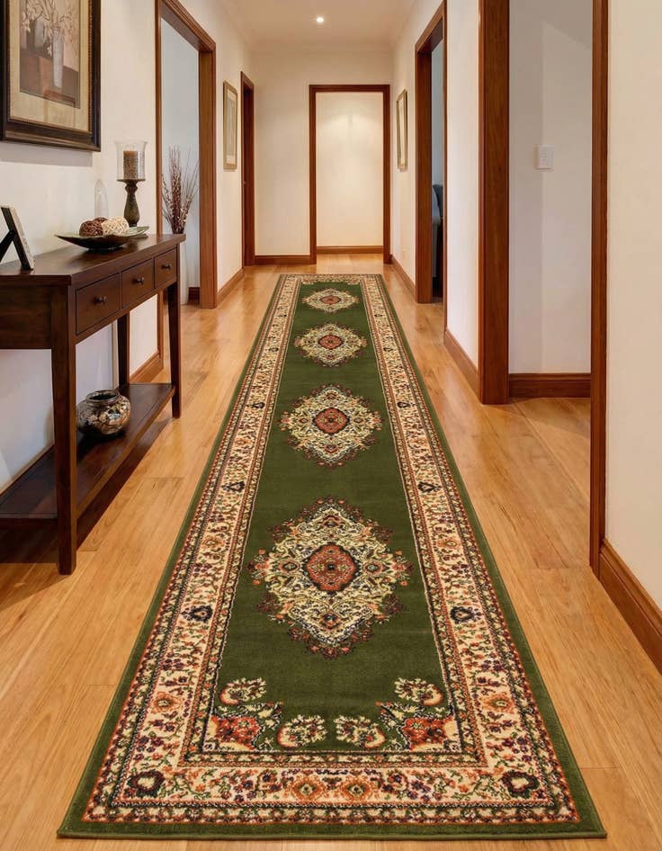 Detail image of 3' x 16' 5 Mashad Design Runner Rug