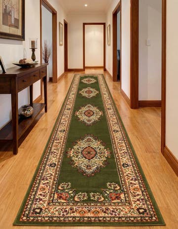 Green Amaya Runner Rug