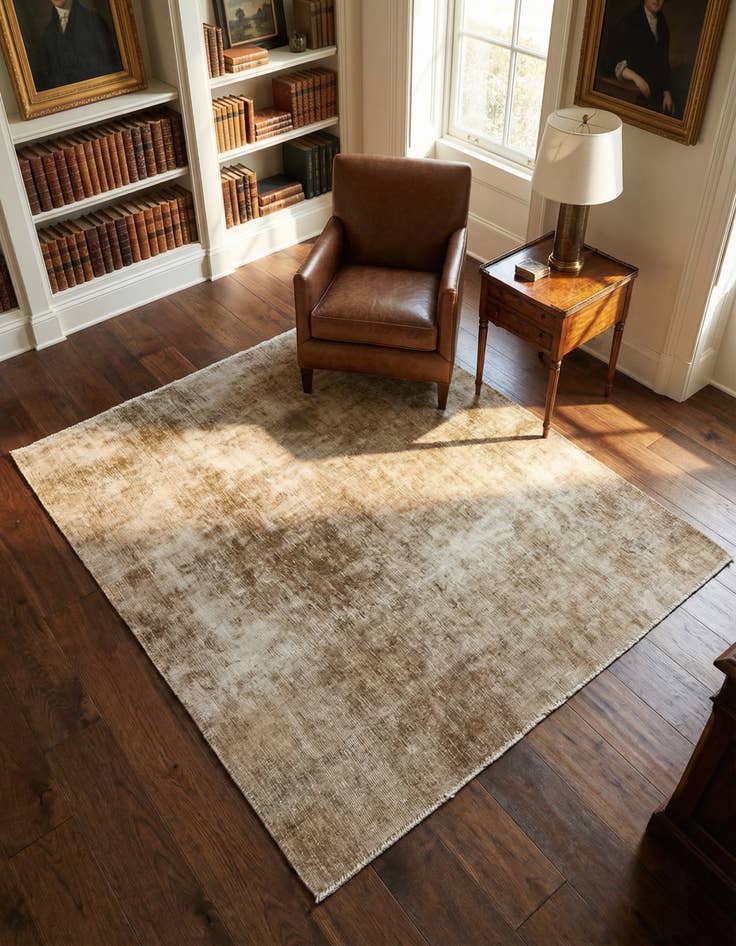 Detail image of 4' 2 x 5' 3 Hand Knotted Ultra Vintage Persian Wool Square Rug