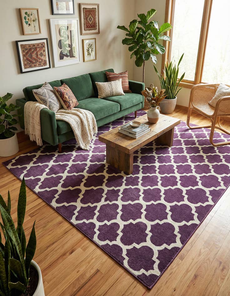 Detail image of  10' x 10' Lattice Square Rug