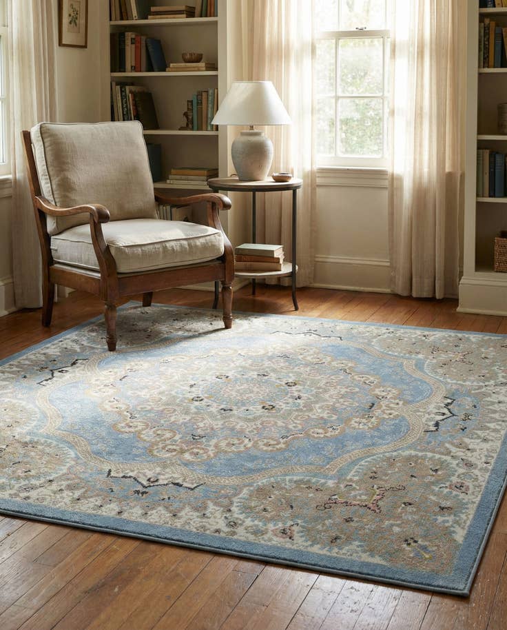 Detail image of 7' 10 x 7' 10 Kamala Washable Square Rug