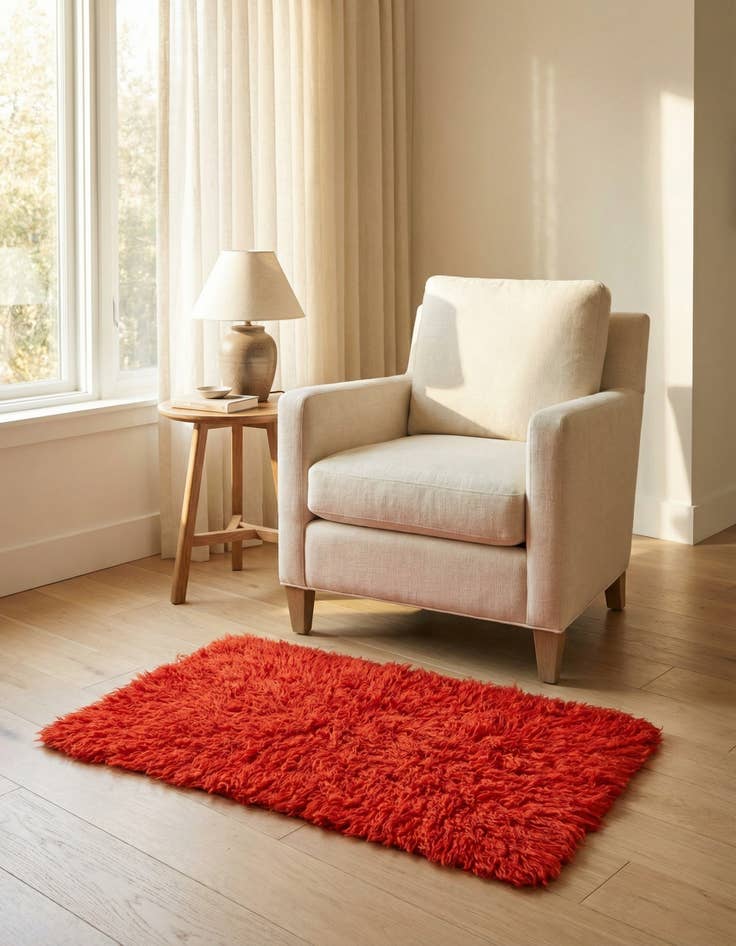 Detail image of 1' 11 x 3' 6 Hand Knotted Moroccan Wool Rug