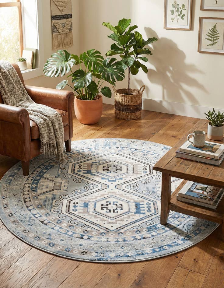 Detail image of 5' 3 x 5' 3 Charlotte Round Rug