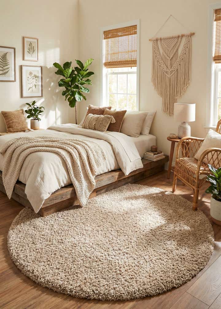 5' 10 x 5' 10 Zermatt Shag Round Rug
