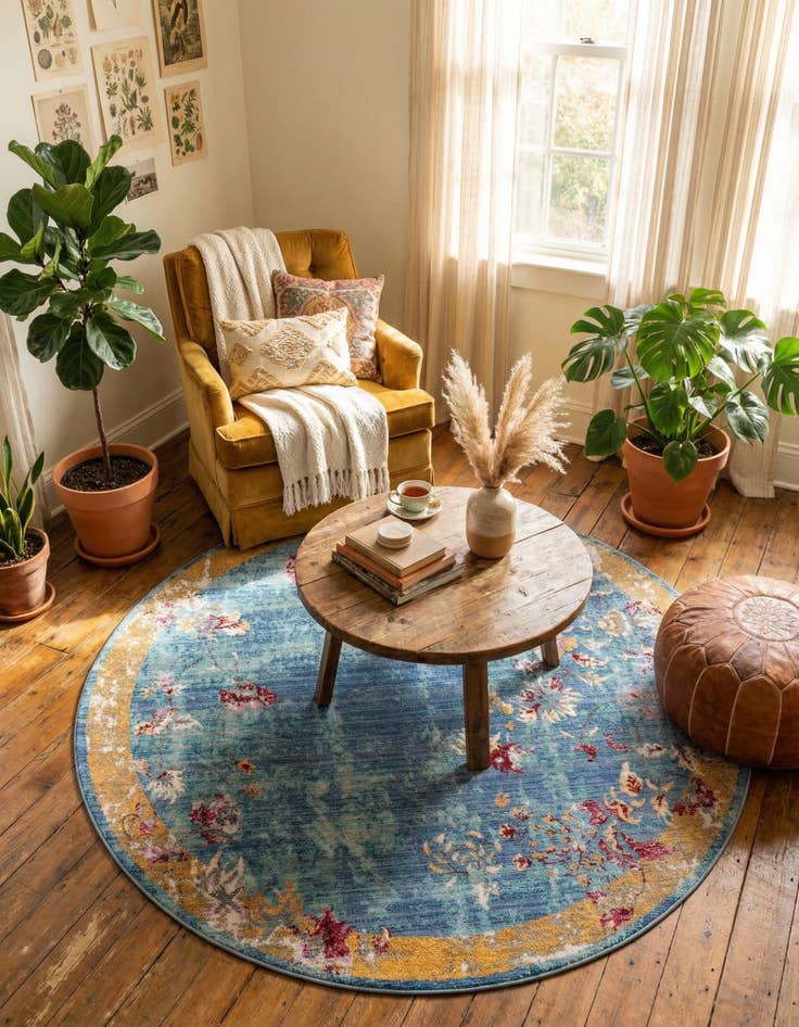 Detail image of 6' x 6' Alexis Round Rug