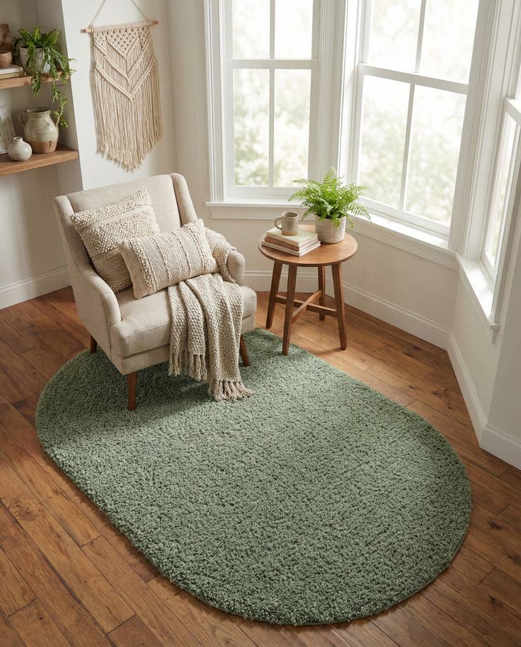 Detail image of 3' x 5' 3 Zermatt Shag Oval Rug
