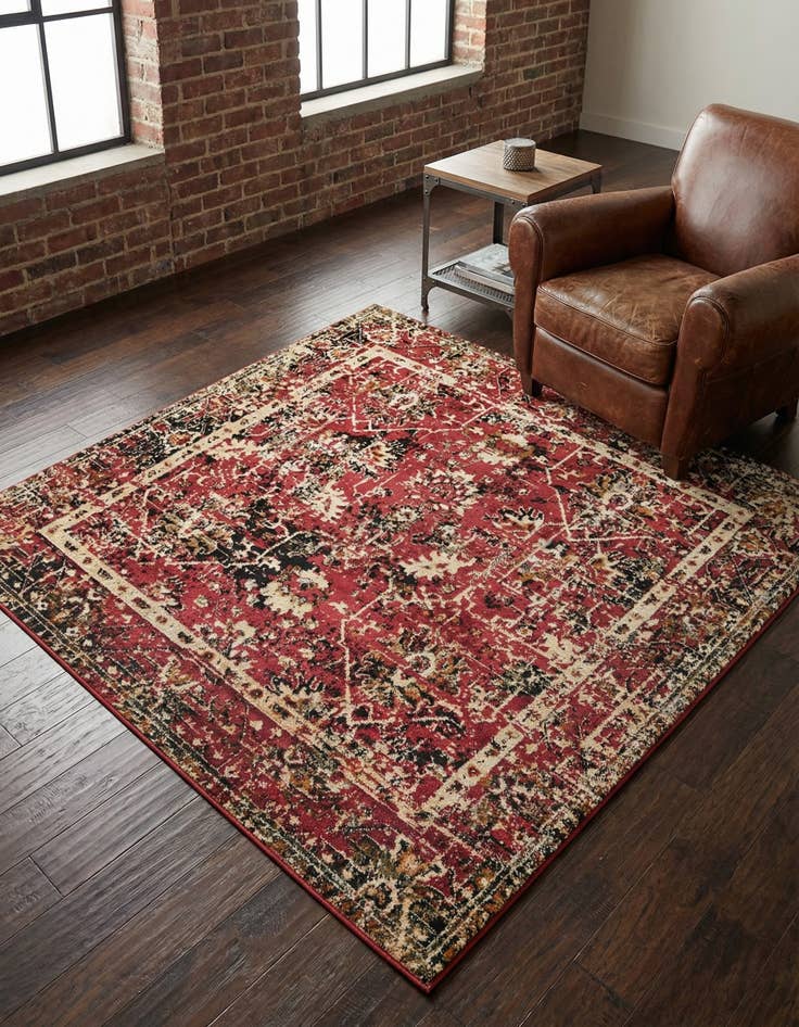 Detail image of 5' 3 x 5' 3 Saturn Square Rug