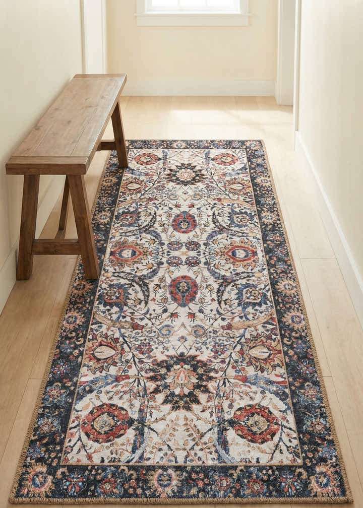 2' x 5' 1 Washable Timeless Runner Rug