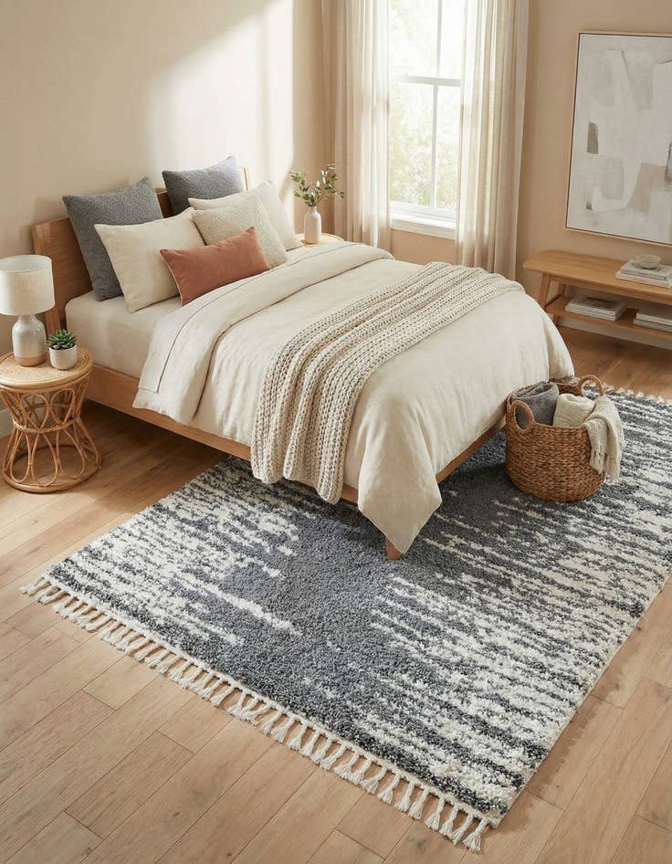 Detail image of 5' 3 x 8' Serenity Shag Rug