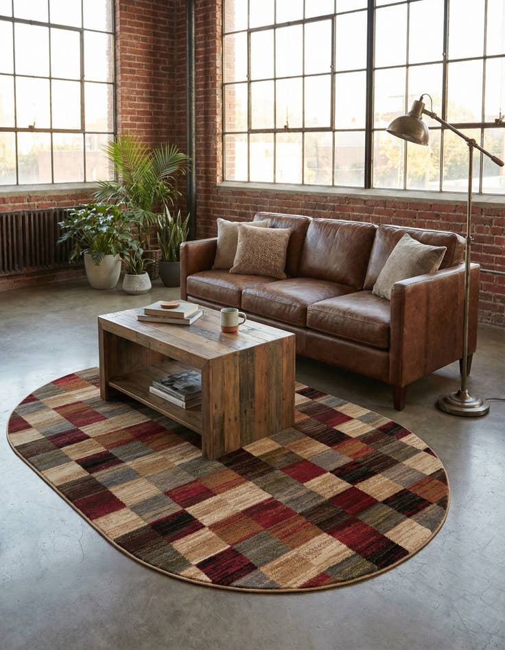 Detail image of 4' x 6' Coffee Shop Oval Rug