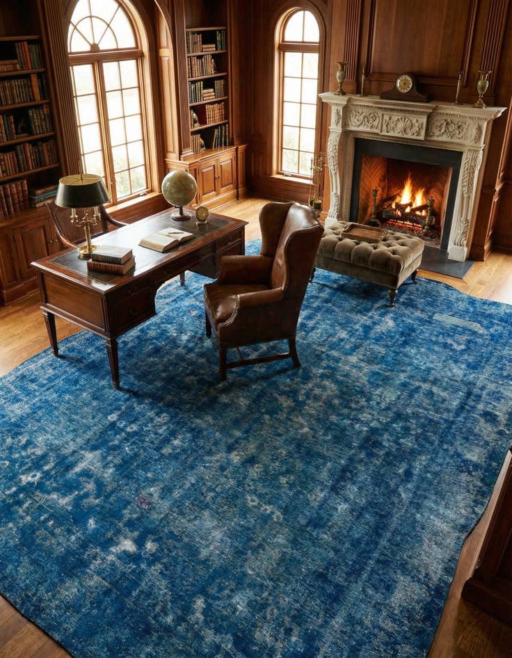 Detail image of 9' 6 x 12' 8 Hand Knotted Ultra Vintage Persian Wool Rug