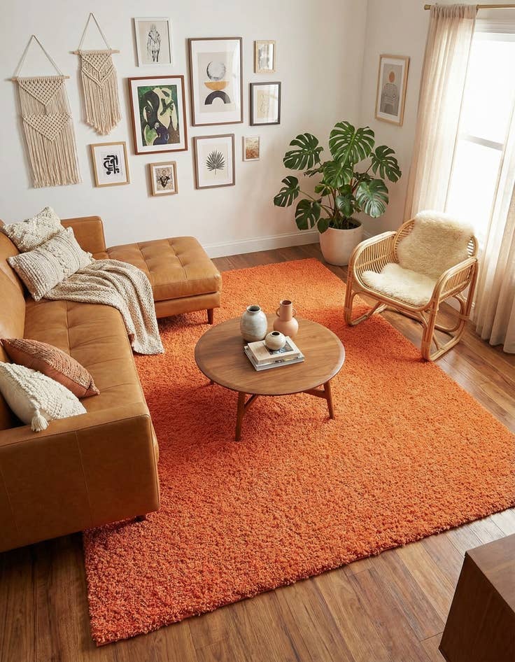 Detail image of 7' 10 x 11' Solid Shag Rug