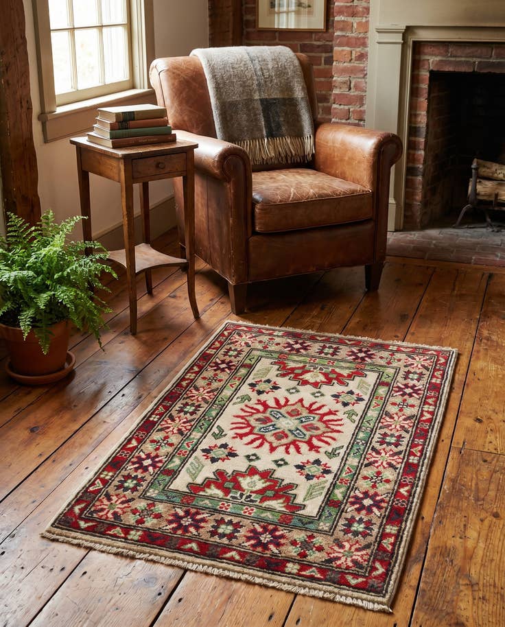Detail image of 2' x 3' Hand Knotted Kazak Rug
