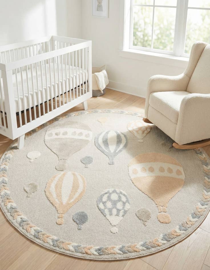 Detail image of 7' x 7' Whimsy Kids Round Rug