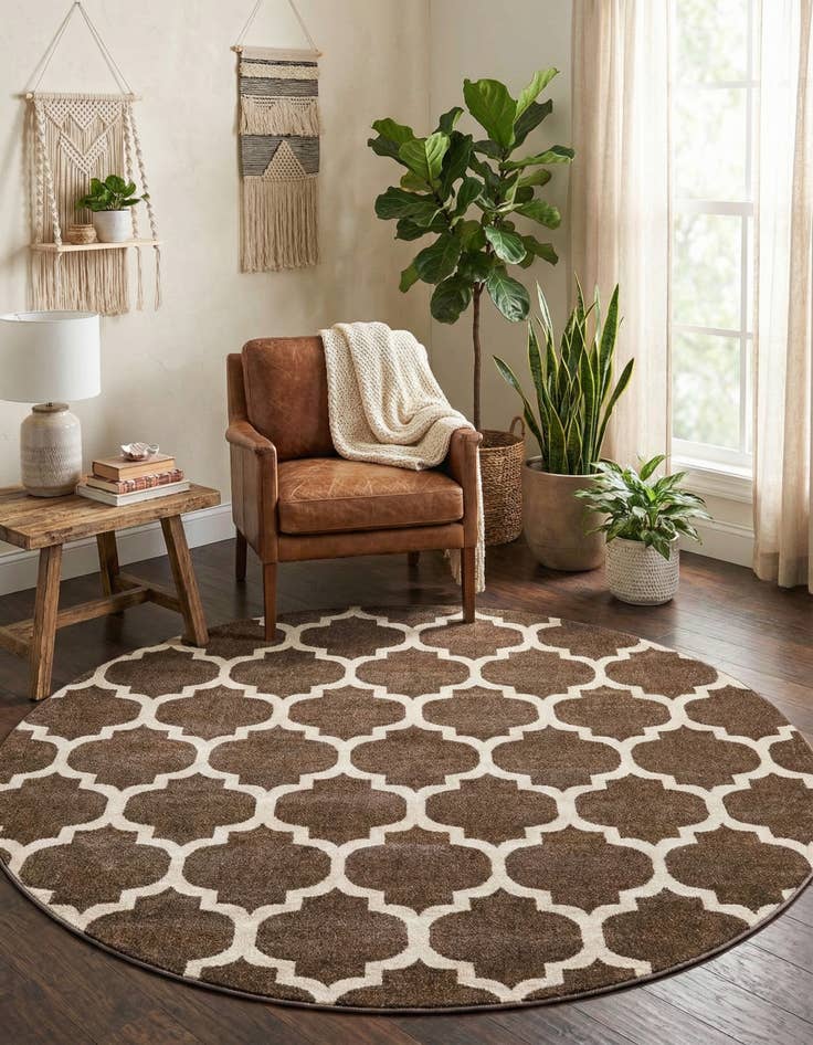 Detail image of 6' x 6' Trellis Round Rug