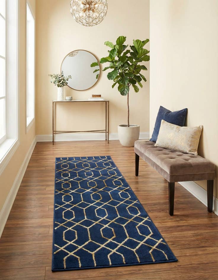 Detail image of 2' x 6' Marilyn Monroe&trade; Glam Trellis Runner Rug