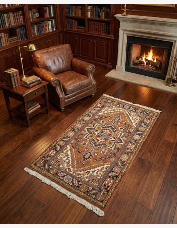 3' 2 x 5' 5 Hand Knotted Heriz Wool Rug