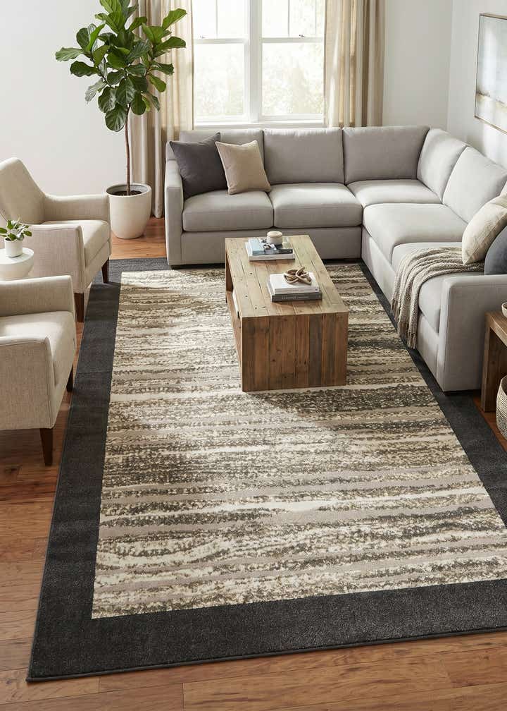 9' x 12' Easy-Clean Border Indoor / Outdoor Rug