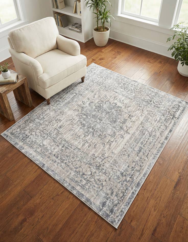 Detail image of 5' 3 x 5' 3 Chesterfield Square Rug