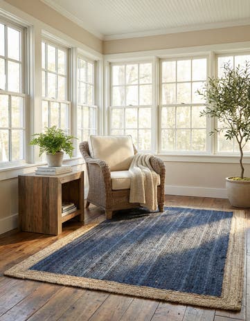 5' 1 x 8' Handmade Braided Jute Rug