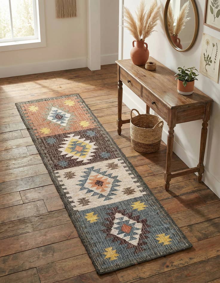 Detail image of 2' x 8'  Hand Woven Kala Handwoven Jute Runner Rug