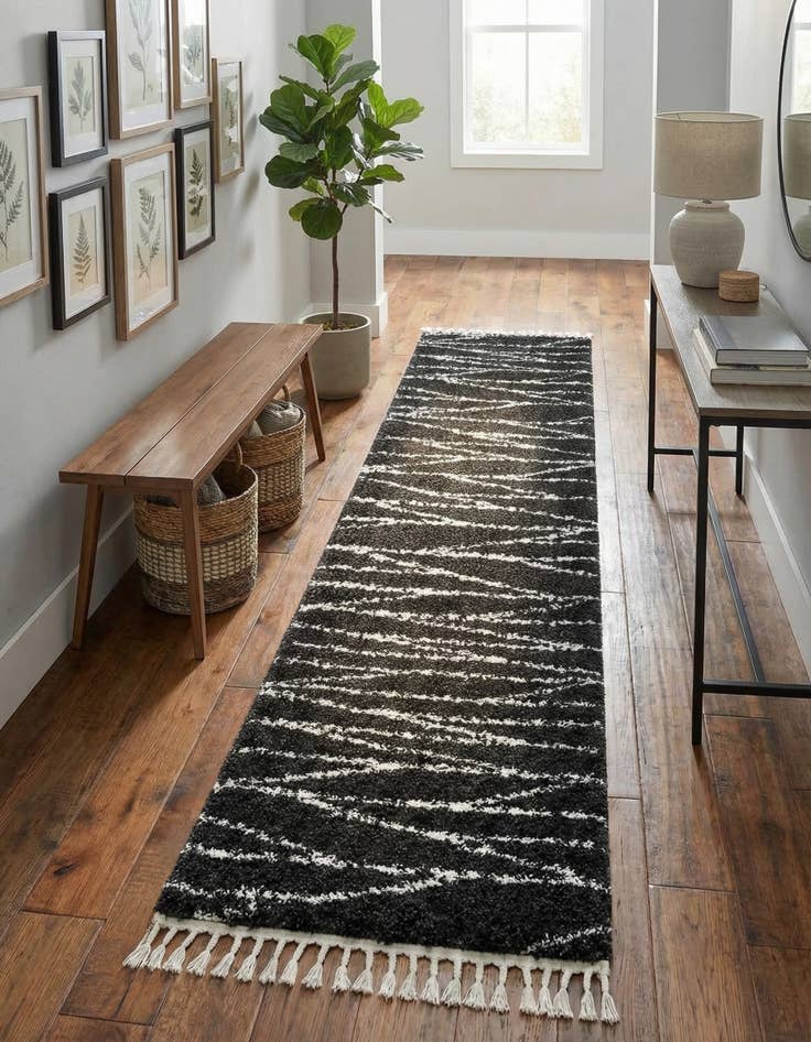 Detail image of 2' 7 x 12' Serenity Shag Runner Rug