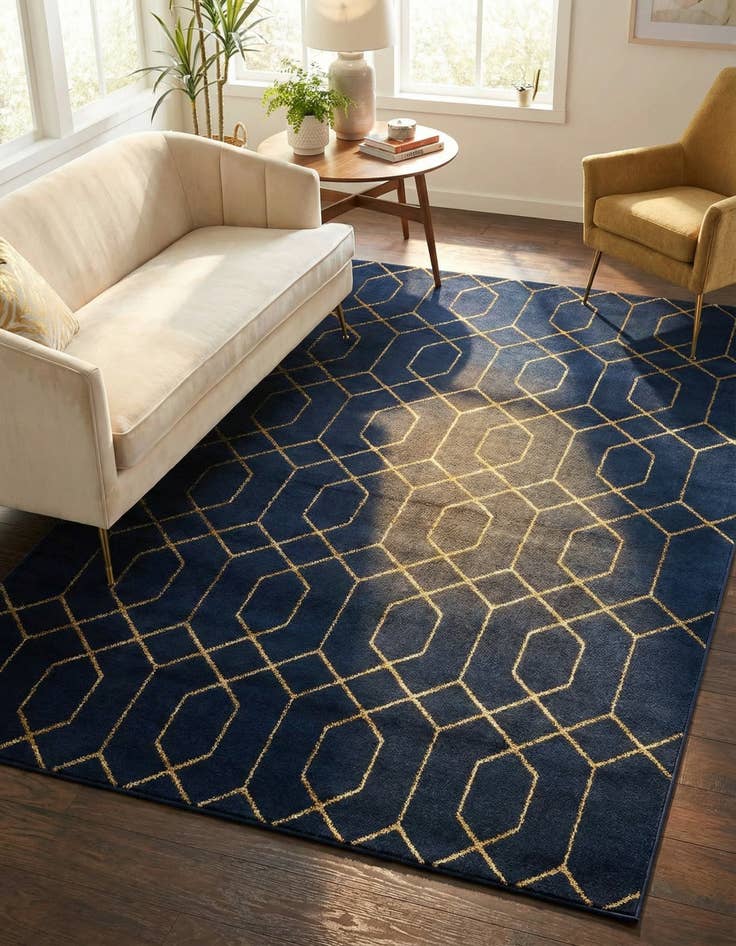 Detail image of 5' 3 x 8' Marilyn Monroe&trade; Glam Trellis Rug