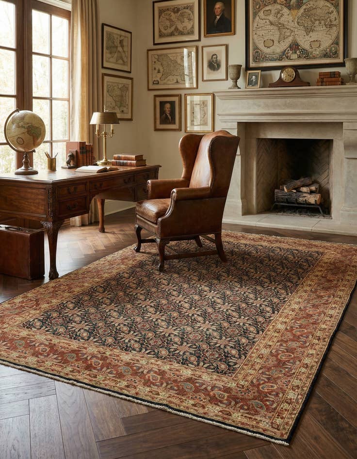 Detail image of 5' 1 x 8' Vintage Royal Rug